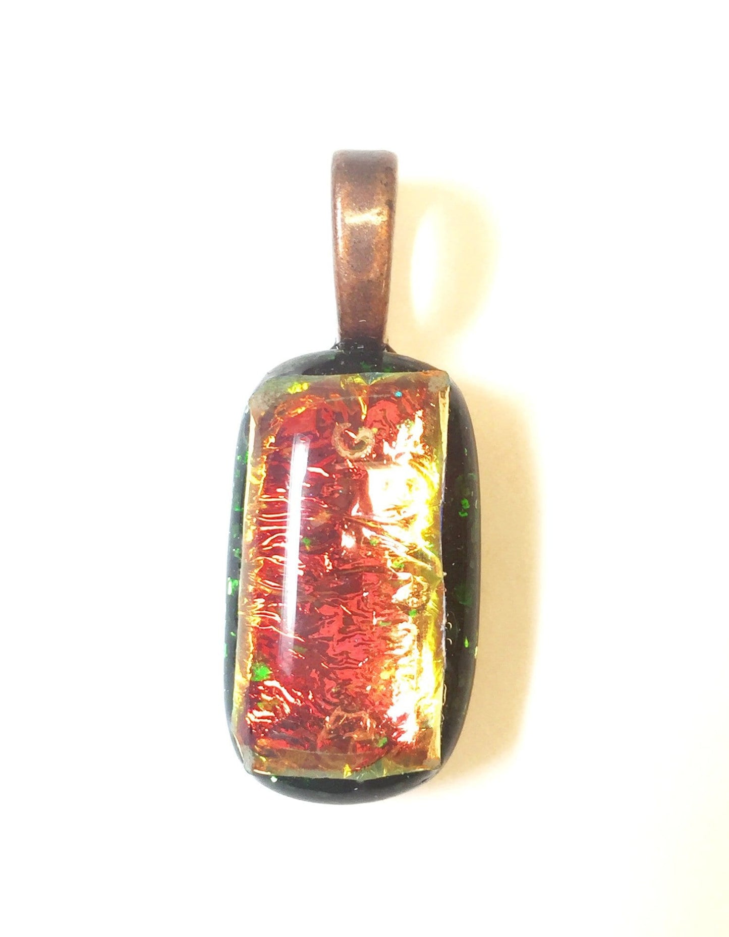 Mystery “G" Dichroic Fused Glass Pendant