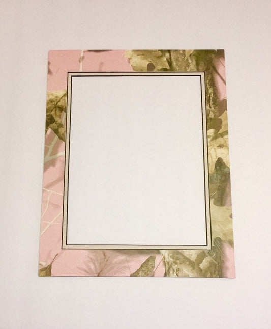 11x14 Pink Camouflage Picture Mat for use with 8x10 photo