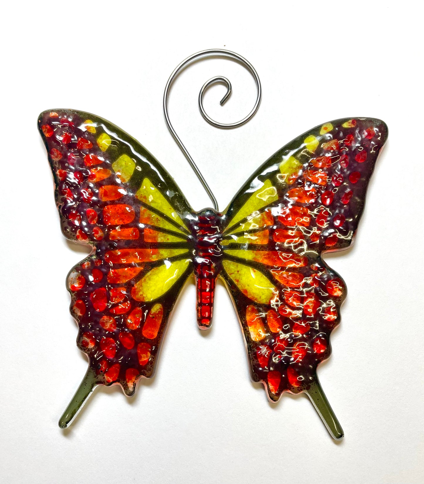 Fused Glass Butterfly Ornament Sun Catcher